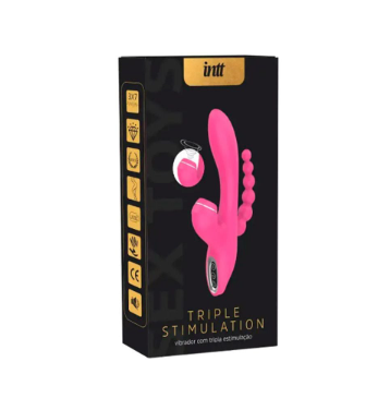 Triple Stimulation Roxo vibrador com tripla estimulação intt