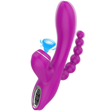 Triple Stimulation Roxo vibrador com tripla estimulação intt