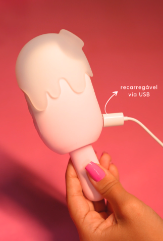 Cream Vibrador 4 em 1 com Sugador e Pulsador de Clitóris