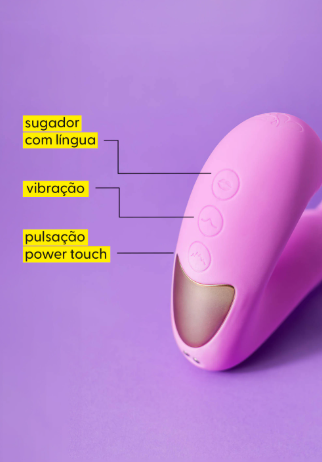 Kiss Sugador e Vibrador 3 em 1 + Hidratante Gel Berry Bites de Brinde