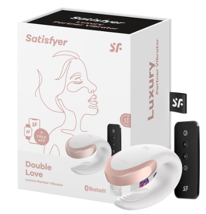 Satisfyer Double Love vibrador de casal com controle remoto e APP Branco