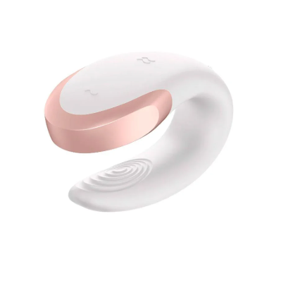 Satisfyer Double Love vibrador de casal com controle remoto e APP Branco