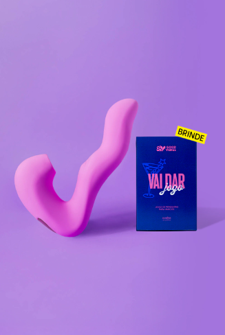 Kit Kiss Sugador e Vibrador 3 em 1 + Jogo de Cartas para Solteiros de Brinde