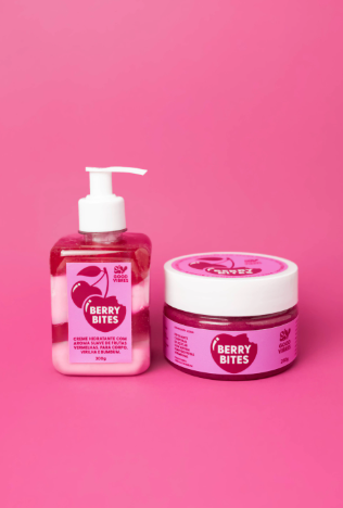 Dupla Berry Bites - Hidratante Gel + Esfoliante