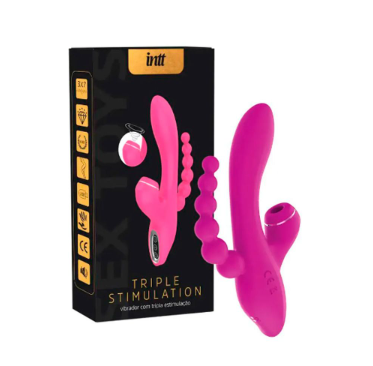 Triple Stimulation Roxo vibrador com tripla estimulação intt