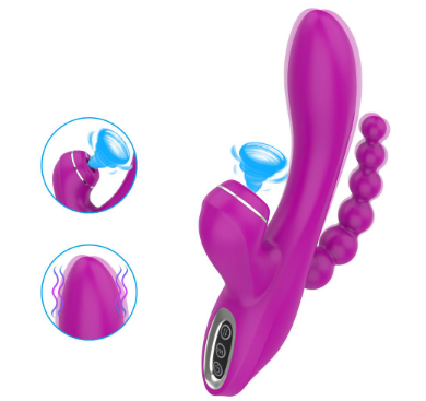 Triple Stimulation Roxo vibrador com tripla estimulação intt