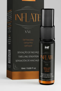 Inflate gel masculino com efeito quente e sensação de inchaço