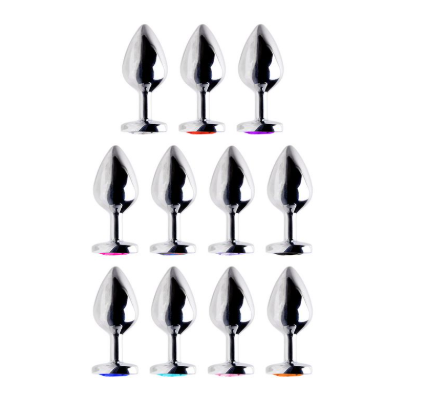 Plug Anal Aço Coração M 8 X 3,4Cm