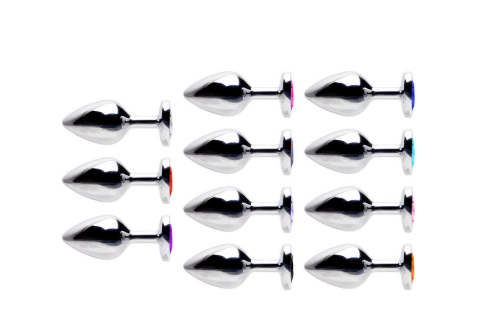 Plug Anal Aço Coração M 8 X 3,4Cm