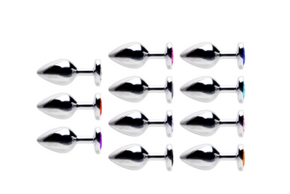 Plug Anal Aço Coração M 8 X 3,4Cm