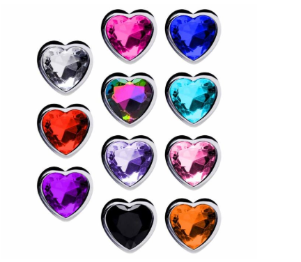 Plug Anal Aço Coração M 8 X 3,4Cm