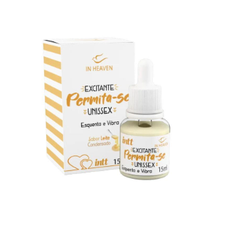 Permita-se gel funcional unissex com efeito quente e aroma de leite condensado 15ml