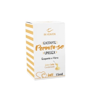 Permita-se gel funcional unissex com efeito quente e aroma de leite condensado 15ml