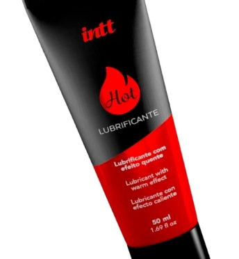 Lubrificante corporal hot morango com efeito quente e aroma de morango 50ml