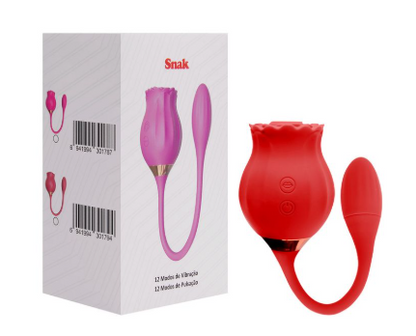 Rosa Sugadora Clitóris e ponto G - 12 Modo Vibroamor