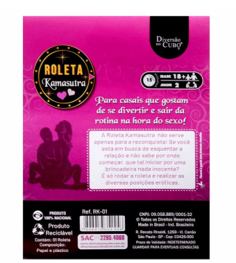 Roleta Kamasutra Jogo Sensual Diversão Ao Cubo