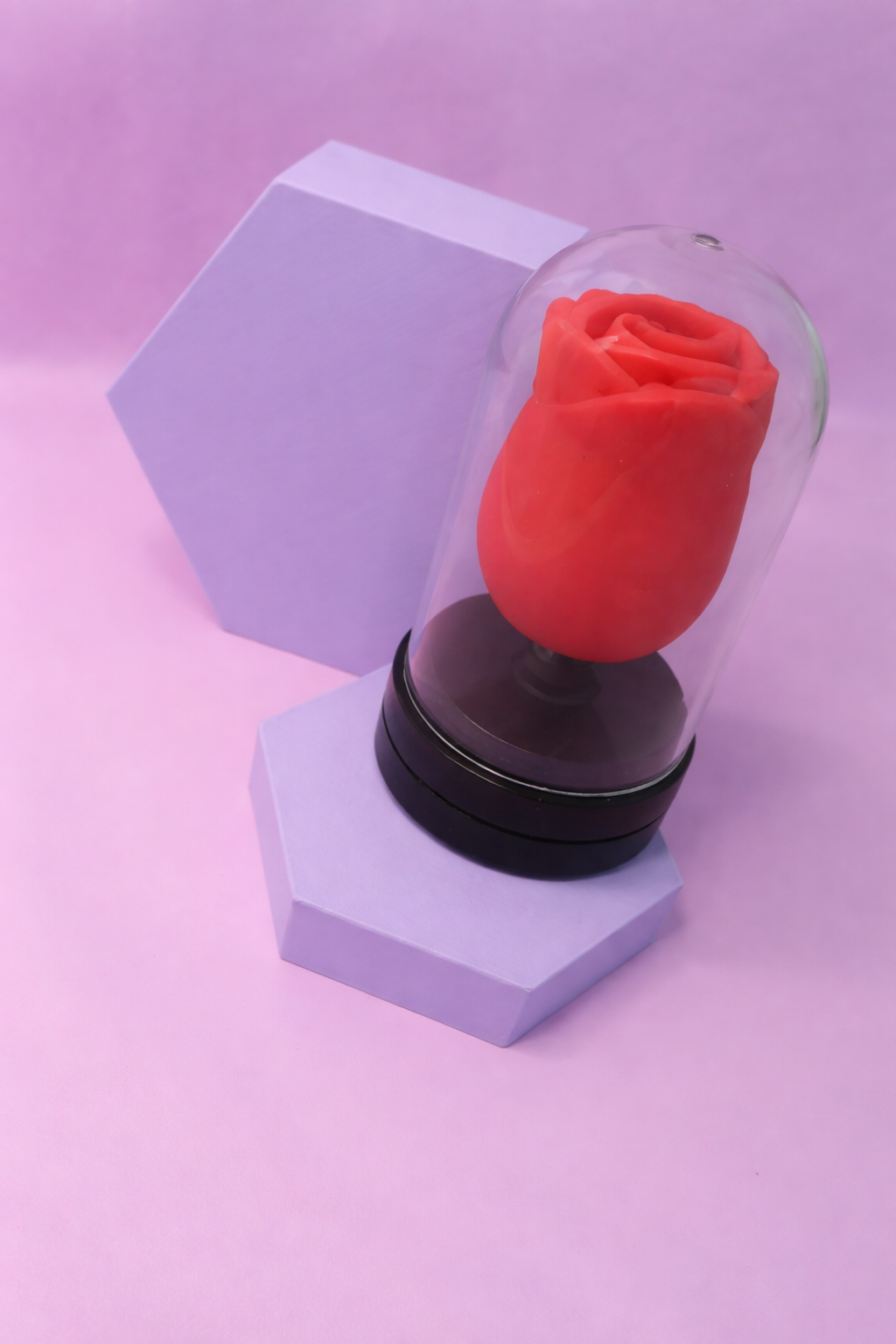 Rosa estimuladora Cúpula - 2 em 1 com pulsação e língua