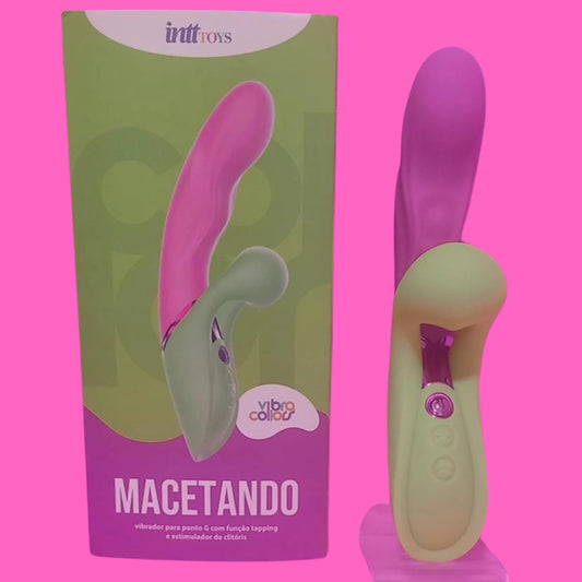 Macetando – Vibrador Penetrável com Função Tapping e Estimulador de Clitóris