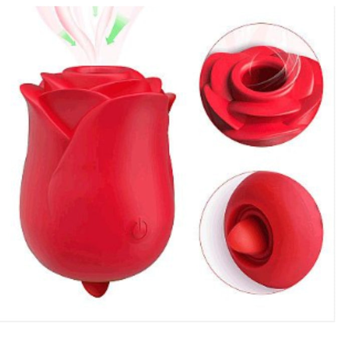 Rosa estimuladora Cúpula - 2 em 1 com pulsação e língua