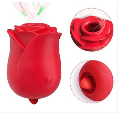 Rosa estimuladora Cúpula - 2 em 1 com pulsação e língua
