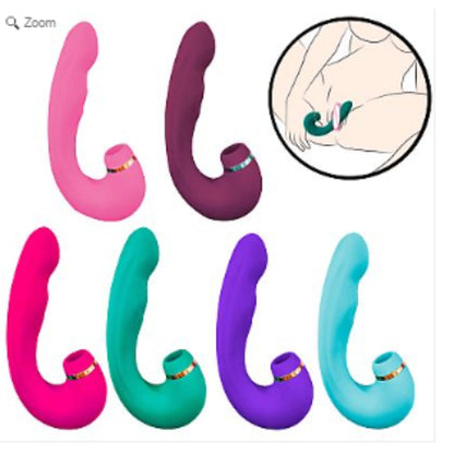 Vibrador de Ponto G e Clitóris com Dedilhar / Tapping no Meio - Air Pulse 2
