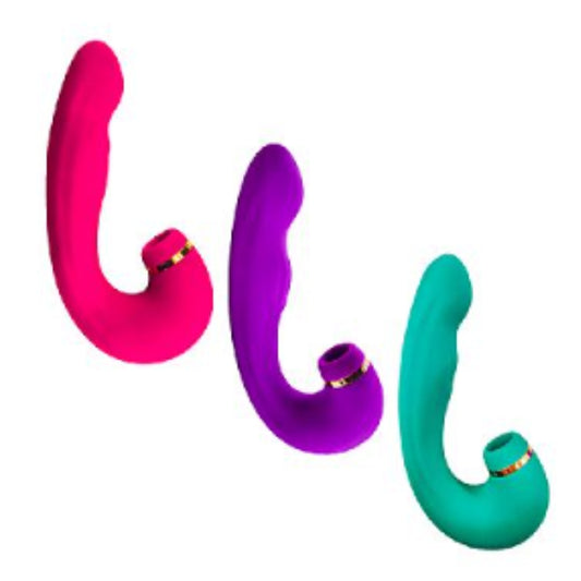 Vibrador de Ponto G e Clitóris com Dedilhar / Tapping no Meio - Air Pulse 2