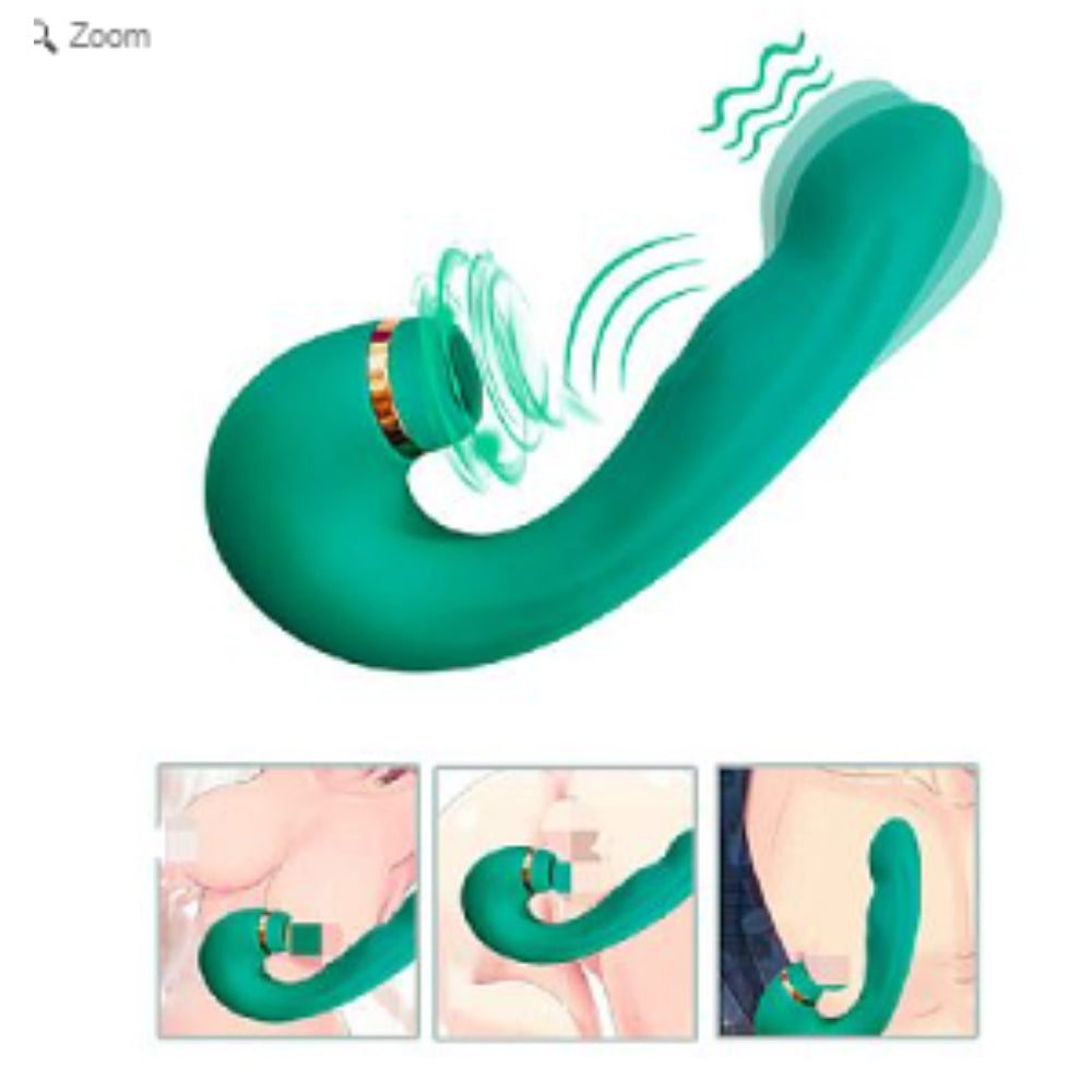 Vibrador de Ponto G e Clitóris com Dedilhar / Tapping no Meio - Air Pulse 2