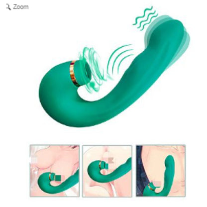 Vibrador de Ponto G e Clitóris com Dedilhar / Tapping no Meio - Air Pulse 2
