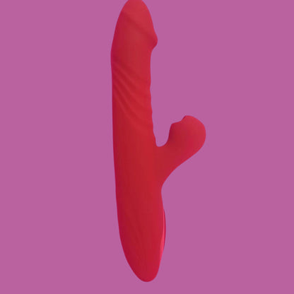 Lick rabbit vibrador— o prazer que vem, pulsa e lambe - Cor Vermelha