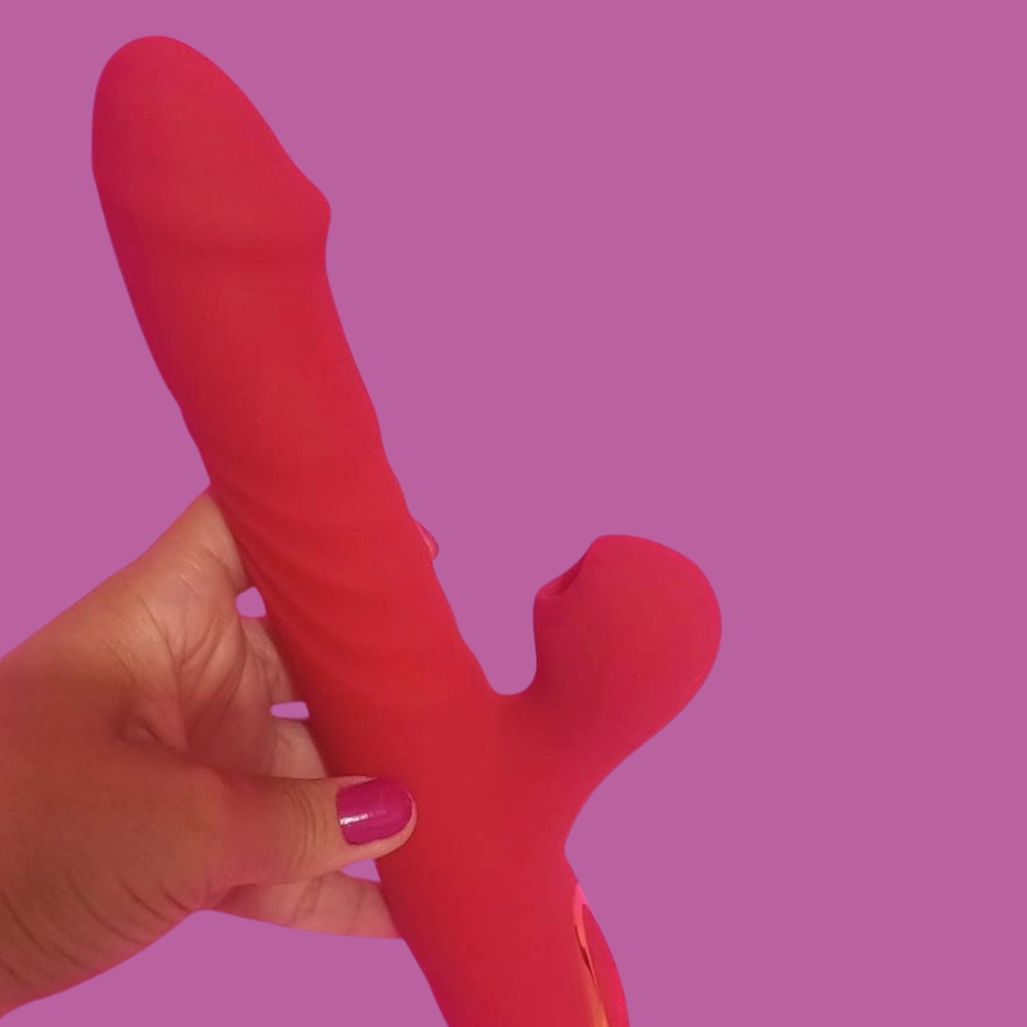 Lick rabbit vibrador— o prazer que vem, pulsa e lambe - Cor Vermelha