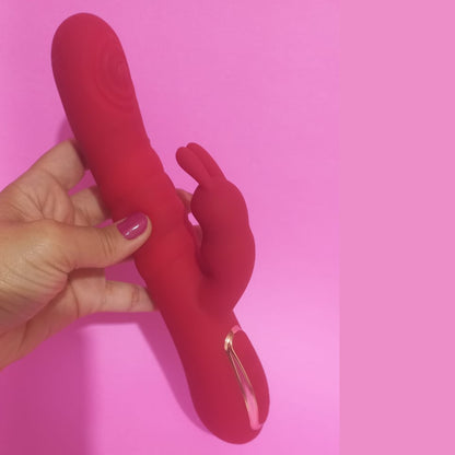 Lick rabbit vibrador— o prazer que vem, pulsa e lambe - Cor Vermelha