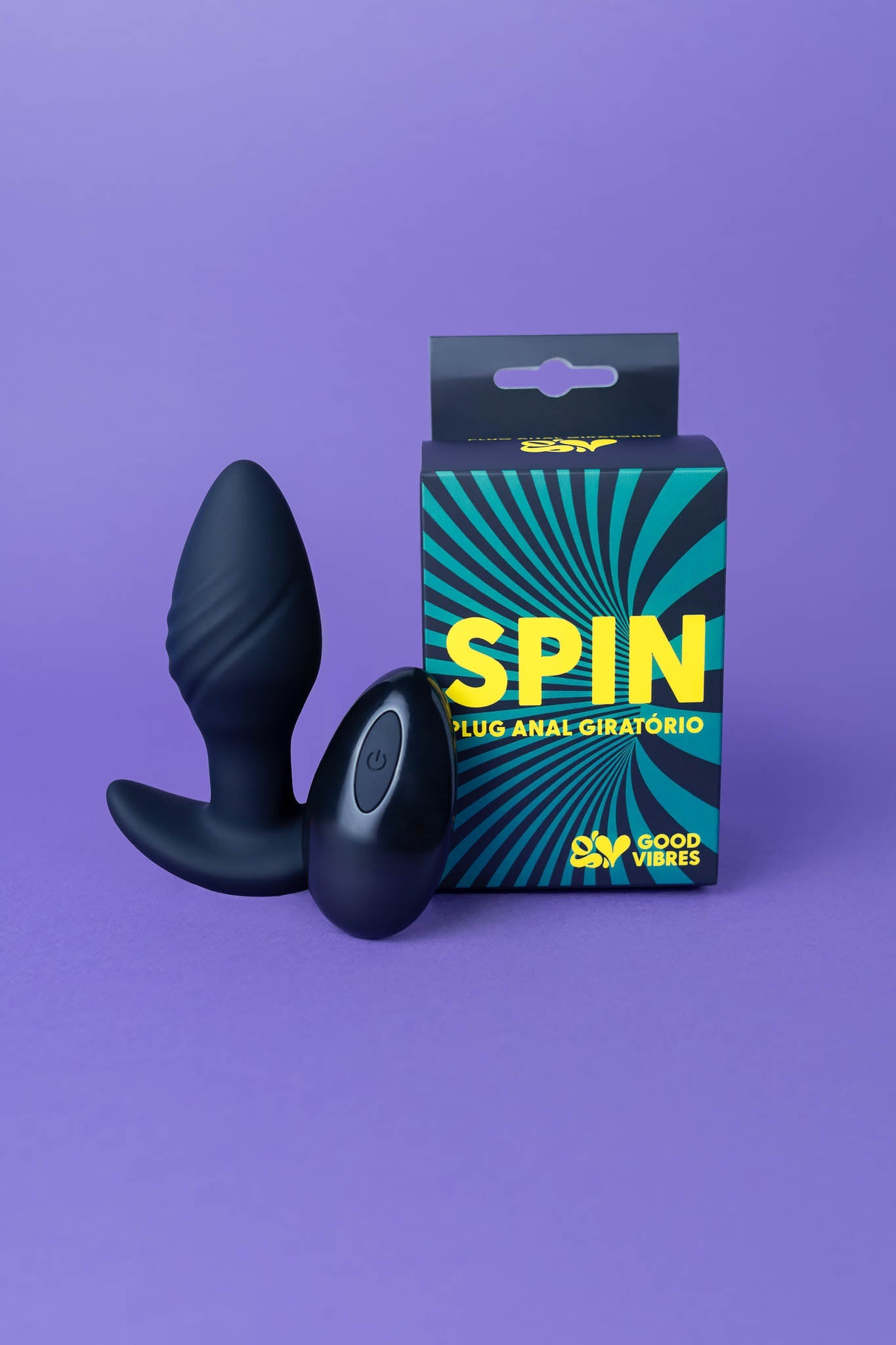Plug Anal Spin Giratório com Controle Remoto