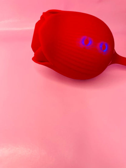 Rosa Sugadora Clitóris com Pulsação e de Ponto G  Dedilhar / Vem cá  -Vermelho
