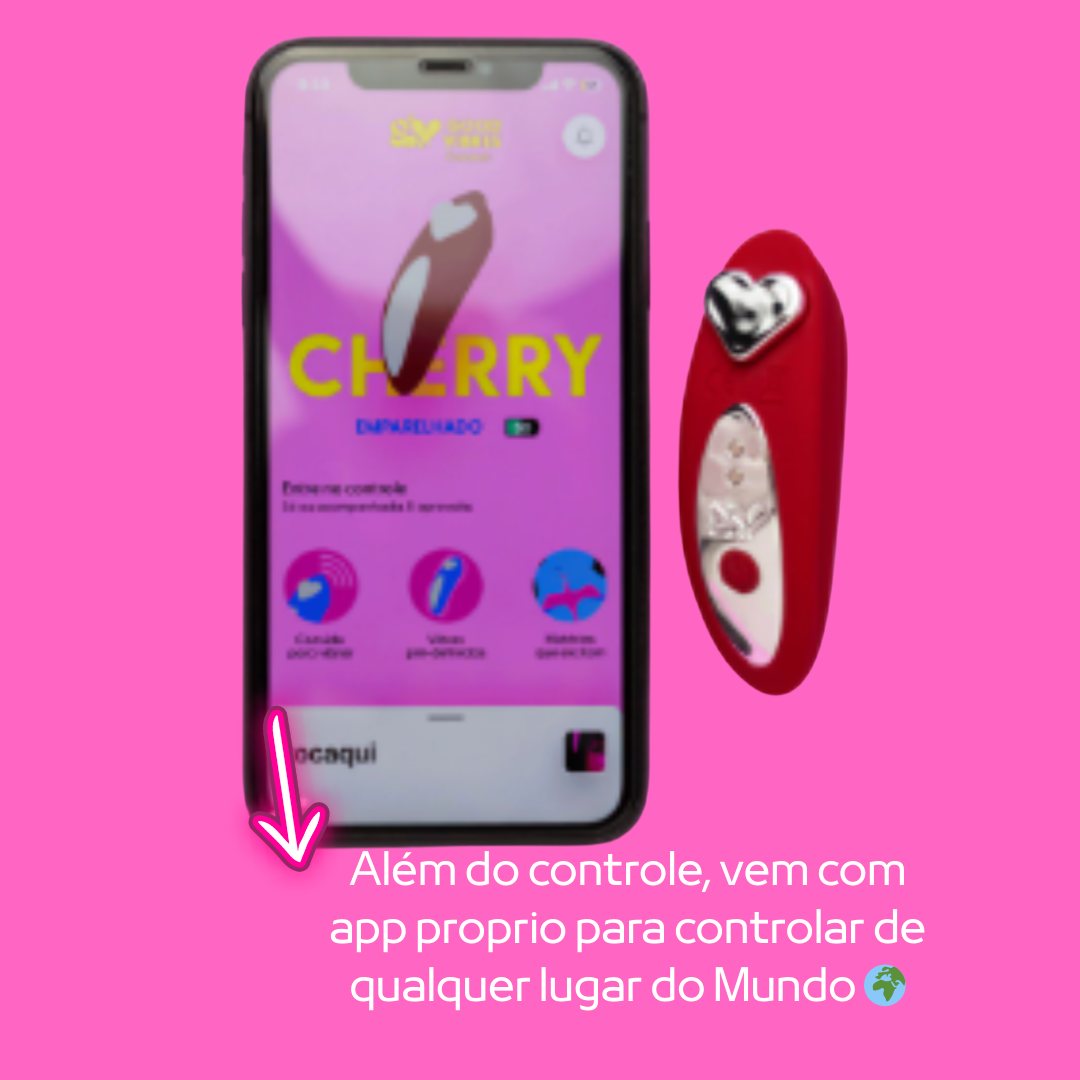Cherry Calcinha Vibratória com controle de carro e APP a distância