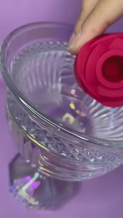 Rosa estimuladora Cúpula - 2 em 1 com pulsação e língua