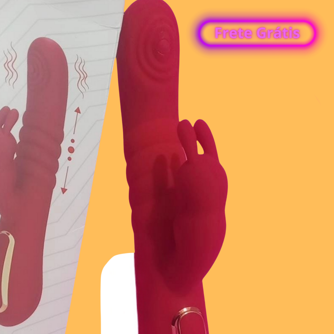 Kiara rabbit vibrador— o prazer que vem, pulsa e lambe - Cor Vermelha